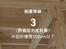 耐震等級 3(許容応力度計算)※設計積雪100cm以下